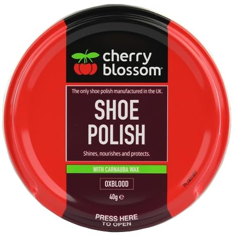 PVONLINE OASIS Footwear Polish Shoe Polish, Renew, Protect & Nourish Shoes, Glossy Polish for Shoes, high-gloss shine, Footwear Accessories, Shiny Shoes, 40g, (SHOE POLISH OXBLOOD)