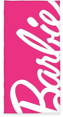 Herding Badetuch Barbie, 75 x 150 cm, Kleines weiches Kinder-Handtuch für Bad und Strand, 100% Baumwolle/Velours