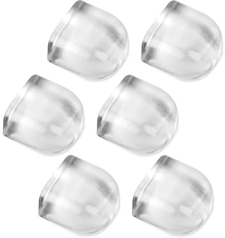 TNEDFOD 6 Pezzi Fermaporta da Pavimento, Fermaporta a Pavimento Adesivo, Fermaporte da Terra, Trasparente Door Stopper per Tutti i Pavimenti Duri, Protezioni per Pareti,Porte e Mobili