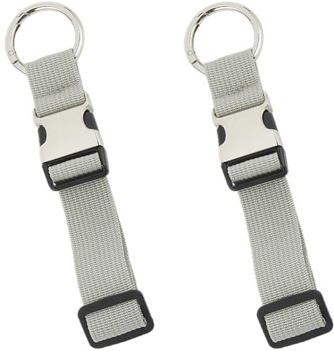 GORGECRAFT 2pz Aggiungi Una Borsa Cinghia per Bagagli Cintura Regolabile per Valigia Giacca Supporto per Pinza Grigio Cinghia per Trasporto con Fibbia in Metallo A Sgancio Rapido Gancio Ad Anello