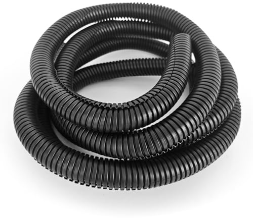 Flexibelt flexrör, 3 meter kabelslang, kabelkanal, flexibel kabel, skyddsslang, kabelhantering, flexrör, UV-resistent, kabelskyddsslang, tomrör, kabelskydd, kabelkappa för TV, PC, hus, kontor