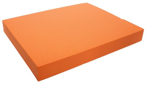 GARVALON Colchoneta De Gimnasio Antideslizante para Entrenamiento De Core, 33x40x5cm, TPE Naranja, Almohadilla Gruesa y Flexible, Accesorio para Yoga, Rehabilitación y Fitness En Casa