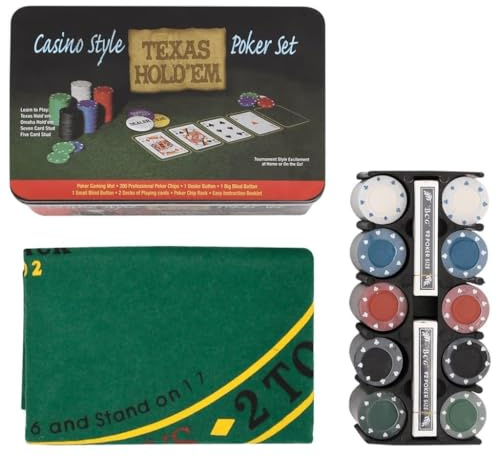 Jeu de Poker, Malette Coffret Set de Poker Jeux Blackjack Set 200 pcs 4 g