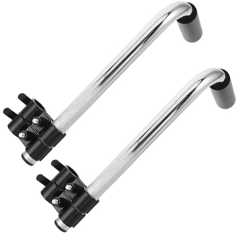 2pcs Wheelchair Handle Extensions, Stainless Steel Extension Handles | Replacement Push Handle Extenders Universal Wheelchair Accessories for Elderly and Disabled Adults Transport