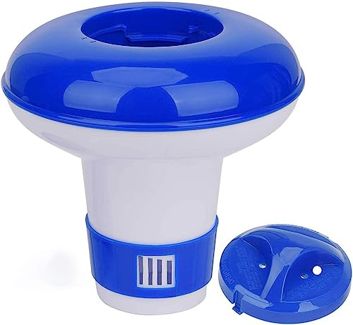Mupkvy Dosatore di cloro galleggiante per piscina e vasca idromassaggio, dispenser galleggiante per pastiglie di cloro da 12,7 cm, con controllo del flusso regolabile