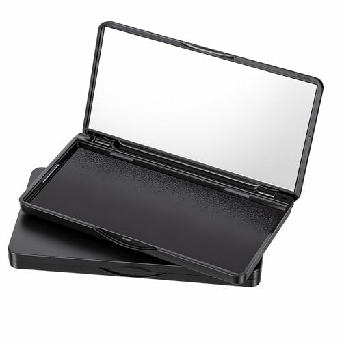 2 stycken tomma magnetiska paletter med spegel makeup ögonskugga för rouge/puder ögonskugga läppstift blush
