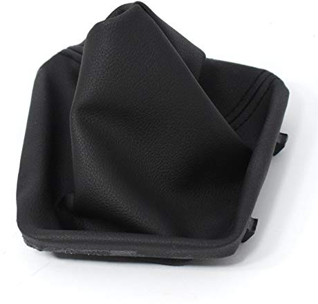 Funda para palanca de cambios, color negro, piel Eko