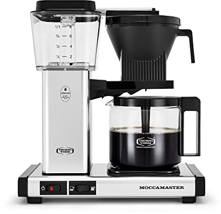 Technivorm Moccamaster 53941 KBGV Select 10-Cup Coffee Maker, Polished Silver, 40 ounce, 1.25l