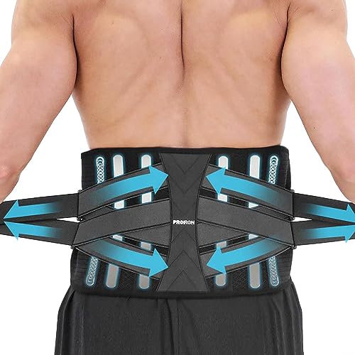 PROIRON Rückenstütze mit Lumbalkissen - Rückenstütze, Rückenstützgürtel, Lendenwirbelstütze für Männer und Frauen