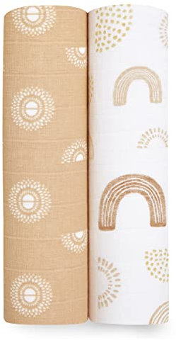 aden + anais™ große Baumwoll-Musselin-Pucktücher Keep Rising in 2er-Packung