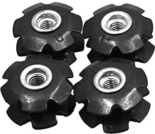 A ABSOPRO Bicicleta Brida Auriculares Estrella Tuerca para 28,6mm Horquilla (Juego de 4)
