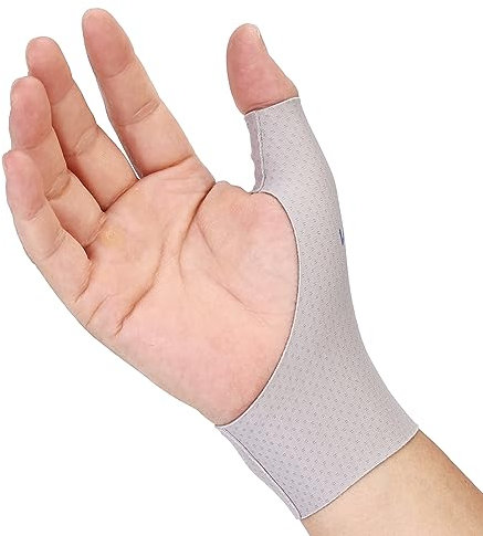 Willcom Thumb Wrist Brace Compression Sleeve (2 PCS) for Protector Support, Soft Elastic Fabric Thumb Spica Splint Glove Liner for Women and Men -Left or Right Hand(S, 6.5-7 Inch)