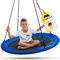 WOLKENGLÜCK® Altalena a nido [Ø 110 cm], regolabile in altezza, per interni ed esterni, per bambini e adulti, portata fino a 150 kg], altalena con accessori di montaggio, altalena per bambini