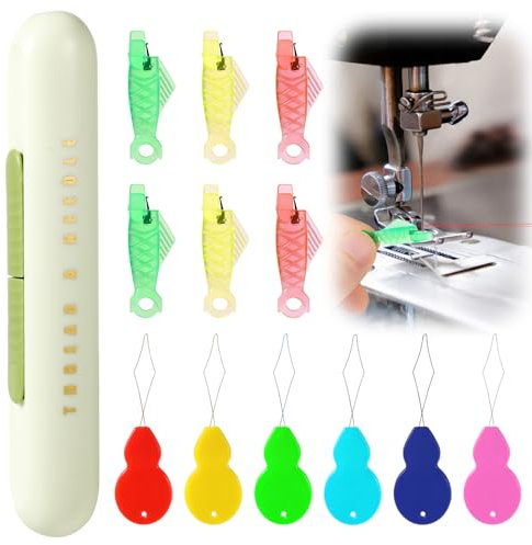 Nadeleinfädler Set, Nadeleinfädler zum Handnähen Fisch Nadeleinfädler Nähmaschinen-Nadeleinfädler Nadeleinfädler zum Einfachen Einsetzen zum Nähen Stricken Quilten Basteln