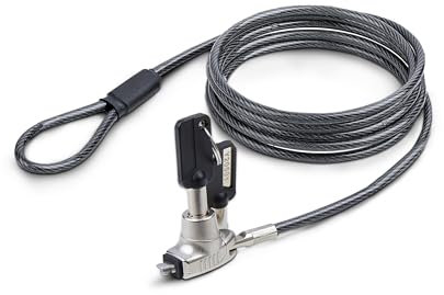 StarTech.com Laptopschloss Noble Wedge® Kompatibel, 2m Kabelschloss, Sicherheitsschloss mit Schlüssel für Laptop/Notebook