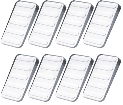 Lot de 8 cales en plastique - 5 x 3 cm - Transparentes - Antidérapantes - Pour sols, portes, fenêtres, verre, tables, armoires