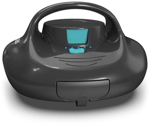 TALOSBO PLECO SE Robot per Piscina Fuori Terra e Interrata, Ricarica Rapida 2,5 Ore, Autonomia 130 Mins, Doppia Trazione, Pulizia Potente, Adatto per Piscine Fino a 80 m²