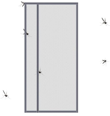 Puerta con mosquitera de malla – Cortina de flujo de aire cm, malla antiinsectos, protección contra moscas manos libres | Pantalla de puerta con cierre magnético para balcón, patio, apartamento, p