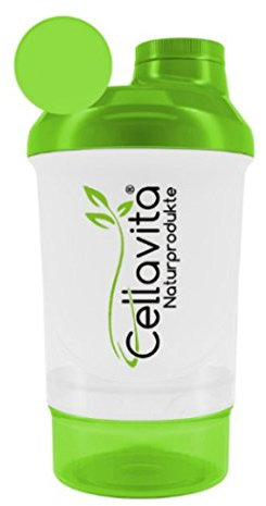 Cellavita Protein Shaker Eiweiss Nahrungsergänzungsmittel Trinkflasche Mischer 300ml | Perfekte Größe