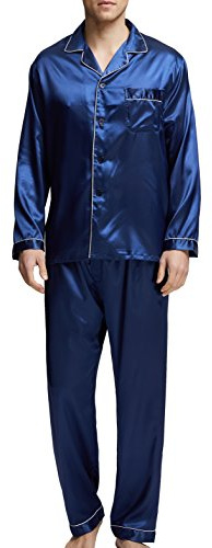Conjunto de pijama de satén para hombre, ropa de dormir, ropa de dormir de seda, ropa de estar por casa, XXL