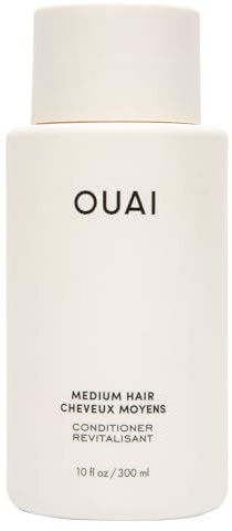 OUAI Medium Conditioner. Strengthening Keratin, Nourishing Babassu and Coconut Oils and Kumquat Extract Leave Hair Hydrated, Shiny and Smooth. Free from Parabens, Sulfates and Phthalates (10 oz)