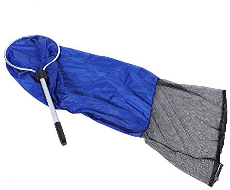 Aquarium Fish Net, wasserdichtes Weichfisch-Transfernetz Long Koi Tansfer Mesh Basket mit 20 Zoll langem Griff für mittelgroßes Laichen, Züchten, Pflege und Transfer von Fischen(Diameter 40CM)