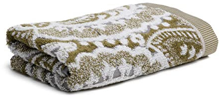 möve Ethno Allover mit Schlauchsaum Handtuch 50 x 100 cm aus 100% Baumwolle, Olive