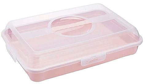 keeeper Boîte à Sandwichs, Gâteaux et Muffins, polypropylène, Rectangulaire, Enrico, Nordic Pink (Rose), 43 x 29,5 x 10,5