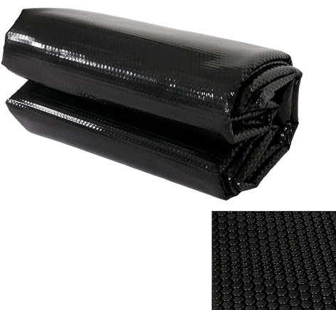 Pool-Abdeckung W�rmeplane Abdeckplane Solarplane Solarabdeckung, St�rke: 200 �m - rechteckig 10x5m schwarz