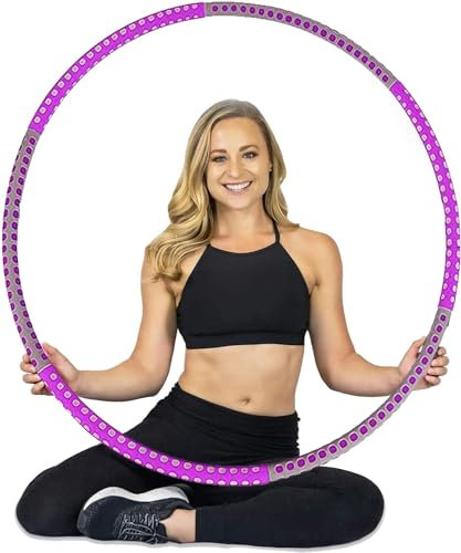 TRUEVIBE - Hula Hoop Reifen: Fitness, Freude und Spaß für Erwachsene und Kinder – Gymnastik, Massage und Gewichtsverlust im trendigem Pink-Rosa! (Rosa)
