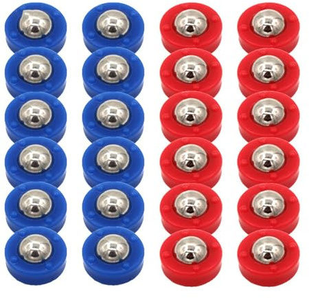 Lot de 24 palets de jeu de palets de palets - Pour jeux de palets d'intérieur - Jeu de rouleaux de palets de jeu - Accessoires de jeu portables
