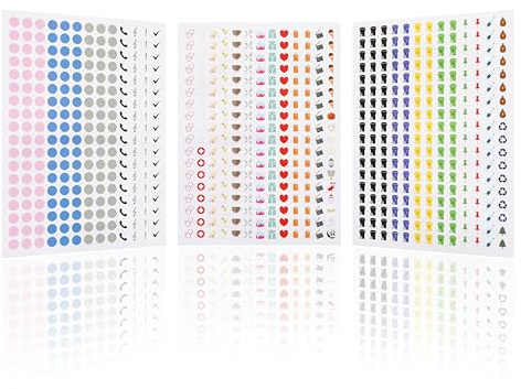CraftWerk Juego de 702 pegatinas para calendario de pared, recogida de basura, cumpleaños, médico, vacaciones, etc. Accesorios ideales para organizadores, planificadores y calendario familiar, 1 x 1