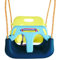 KRUMAD Kinderschaukel Indoor & Outdoor, 3-in-1 Baby Schaukel, Verstellbare Seile 110-210 cm, Belastbar bis 35 kg, Babyschaukel mit Sicherheitsgurt, Kleinkind Schaukel, Blau-, Limetten- & Minttöne