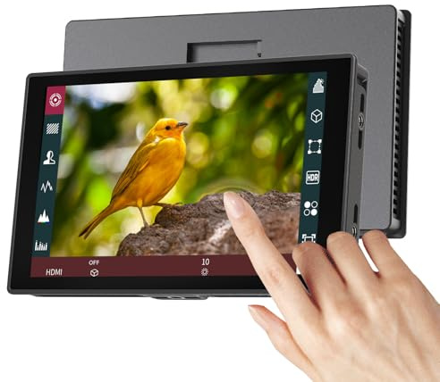 Portkeys HD7T Kameramonitor 17,8 cm (7 tum) 1000nit hög ljusstyrka Pekskärmsfältmonitor med översta genvägsknapparna Lämplig för DSLR-kamera