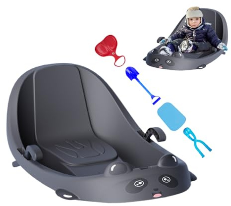 Slitta per bambini | Accessori sportivi per lo schienale incorporato | Slitta per bambini con freno integrato - Per le condizioni meteorologiche fredde ragazze e bambini in età prescolare innevata
