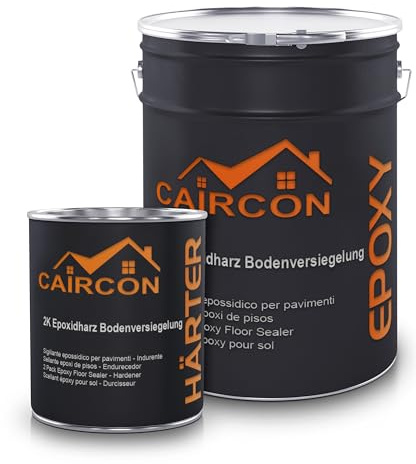 CAIRCON 2K Epoxidharz Bodenversiegelung Betonversiegelung Transparent/Klar 6Kg