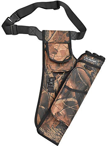 SHARROW Bogenschießen Seitenköcher 3-Röhrenköcher Köcher für Pfeile Pfeilköcher Pfeile Halter für Recurve und Compoundbogen Jagen und Schießen (Camo)