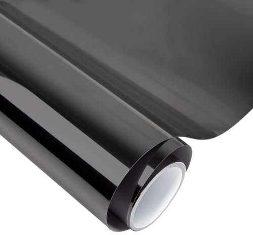 VINYL FROG Glossy Chrome Mirror Craft Adhesive Vinyl Roll Chrome Mirror Black Vinyl 30.5x155cm Works with Cameo and Cutters for Craft Decoration