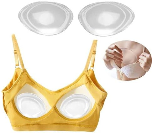 Wieysdoo BH Einlagen Silikon Pads Push Up BH Polster Einlagen Wasserdicht BH Push-Up Pads Booster Pads FüR Bikini-Badeanzug,L