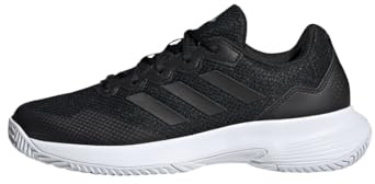 adidas Donna Gamecourt 2.0 Tennis Shoes, Core Black/Core Black/Silver, 38 2/3 EU