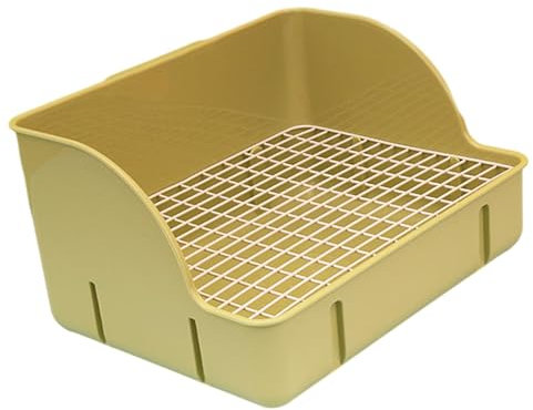 LOVIVER Caja de Arena para Conejos para Jaula, Bandeja de Arena esquinera Duradera, antisalpicaduras, Inodoro para Mascotas, Caja de Inodoro esquinera para, Malla de Acero Verde
