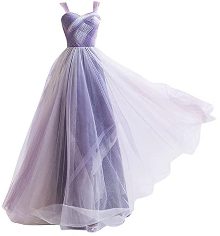 RONGLONG Robes de Mariée Nuptiale pour Femmes A-Line Robe Hospitalisée à Épaule Mince Blanche, L, Violet, Mauve, l