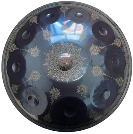 Tamburo Per Lingua Handpan - Tamburo A Percussione In Acciaio, Strumento Per Handpan Da 22 Pollici Mandala Tank Drum Strumento A Percussione In Acciaio Con Borsa Da Viaggio 440 Hz(10Notes)