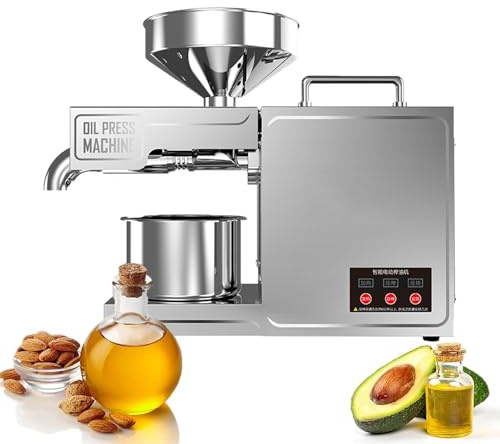 Sunflower Oil Machine, Seeds Olive Oil Extractor, Hydraulic Oil Press, Home Stainless Steel, Cold Oil Squeezer Extraction Machine