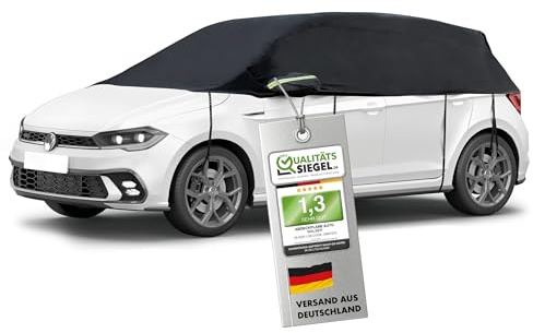 Walser Presenning bil All Weather, presenning vattentät, 100 % väderbeständig bilpresenning, bilskydd utomhus, bilpresenning vattentät, bilpresenning halvgarage storlek 3 personbilar svart