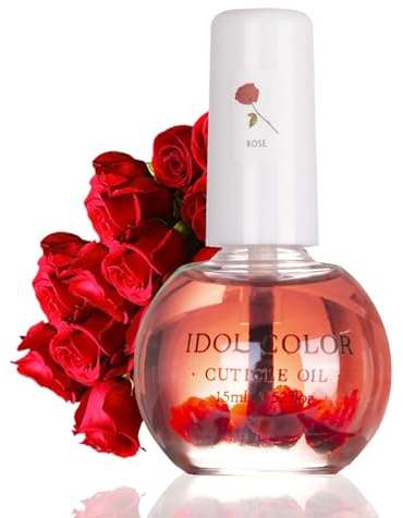 Aceite de cuidado de cutículas con flores secas, aceite de fortalecimiento de uñas con flores, aceites orgánicos y vitamina E, aceite para el cuidado de las uñas para manos tihuanhebing cuidado de