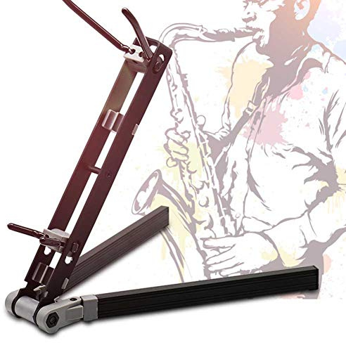 Akozon Soporte Plegable Ajustable para Saxofón Alto, Soporte Universal Portátil para Saxofón para Fácil Almacenamiento y Exhibición