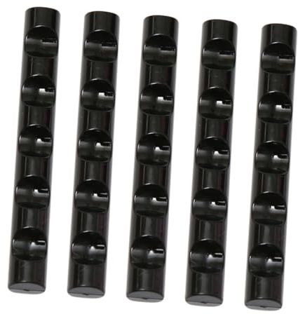 TOGEVAL 5 pièces Support de Pinceaux Nail Art Cases Noir Organiseurs Outils Manucure pour Salon et Usage Personnel Protège-stylo Vernis Pratique et Portable