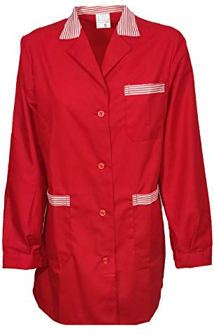 fratelliditalia.org Camice casacca grembiule maestra scuola asilo pulizie donna supermercato lavoro Colore rosso Taglia XXL