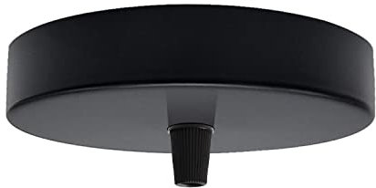 LEDSone 1 Steckdose, Vintage-Schwarz, einfache Montage, runde Form, Deckenrosette, Montageplatte, antikes Metall, Industriedesign mit Kordelgriff für DIY-Deckenbeleuchtung in Großbritannien